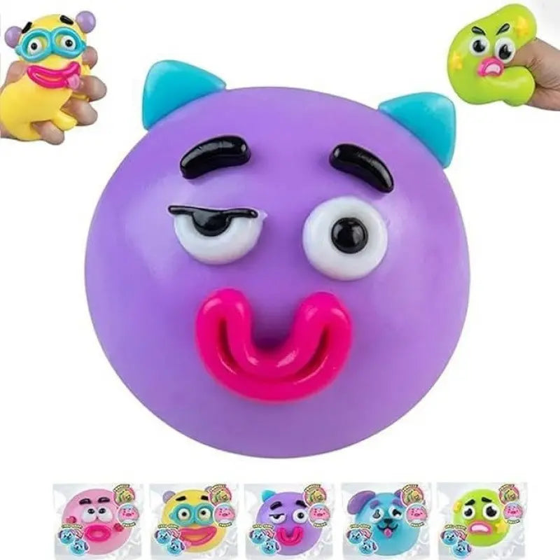 Dog Face Swap Sensory Fidget Toy - Soft, Moldable, and Slow-Rising Stress Relief with Interchangeable Faces for Tactile Play