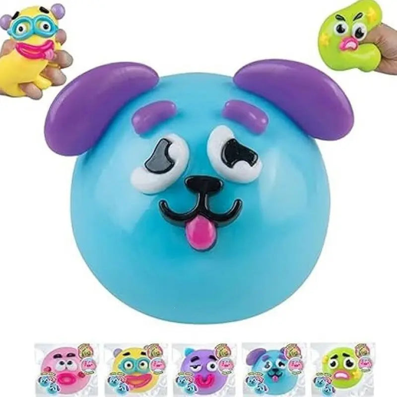 Dog Face Swap Sensory Fidget Toy - Soft, Moldable, and Slow-Rising Stress Relief with Interchangeable Faces for Tactile Play